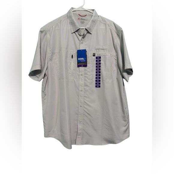 The American Outdoorsman Poly Grid Fishing Short Sleeve Shirt Sz XXL - Picture 3 of 7